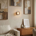 Runde Glas-Wandleuchte mit integrierter LED